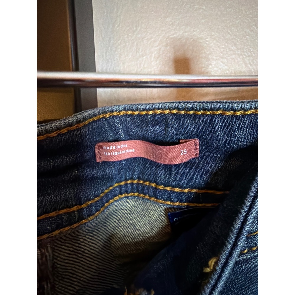 Pilcro and the Letterpress Women Medium Wash Distressed Skinny Jeans Size 25 - Picture 3 of 4